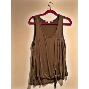 Rebellious One tie up tank top